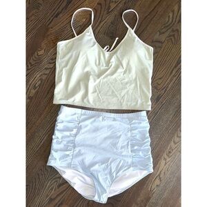 Coral Reef 2 Piece Swim Set in Sage Green & Light Blue size 3XL NWT